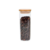 Pote 400ml de Vidro Flat com Tampa de Bambu Quadrado (Mantimento) - comprar online