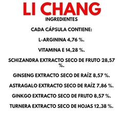 LI CHANG x8 capsulas VIGORIZANTE MASCULINO en internet