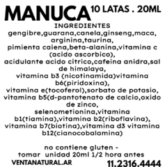 MANUCA energizante 10 latas x20ml - comprar online