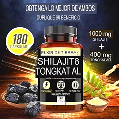 Earth Elixir Shilajit y Tongkat Ali Cápsulas - 1000mg & 400mg Elixir de la tierra - ventanatural