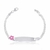 Pulseira Infantil Plaquinha e Flor Rosa