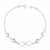 Pulseira Infinito com Zircônia Rosa