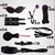 KIT BONDAGE 8 PIEZAS NEGRO con detalles rojo