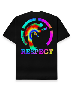 Camiseta Logo Tie Dye Preta - REVENDA RESPECT