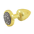 PLUG LESS PEQUENO DOURADO PEDRA CRAVEJADA HARD - loja online