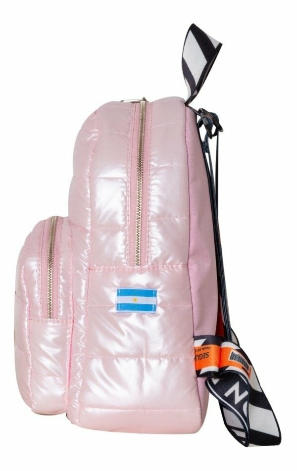 Mochila discount rosa metalizada