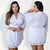 Robe Plus Size Renda Sensual Luxo Roupão Roupa De Dormir Linha Noite Noiva Lingerie (RB041) - Empire Lingerie