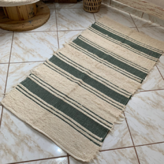 Tapete Beira Cama Peludo Glamour Chic Verde 0,80x1,50