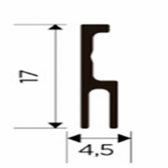 ACES DIV PERFIL PVC MULTI PRETO COM 3 MT - ROMETAL - comprar online