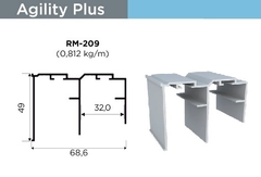 PERFIL SUPERIOR RM-209 AGILITY PLUS SUPRA NATURAL 3 MT - ROMETAL - comprar online