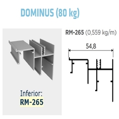 PERFIL RM-265 TRILHO INFERIOR DOMINUS CASUALE NATURAL 3MT- ROMETAL - comprar online