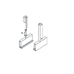 PERFIL RM-084 TRAVESSA EXPOSTA - SUPRA NATURAL 3MT P/ VIDRO - ROMETAL