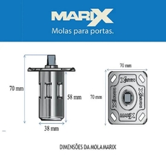 MOLA PARA PORTA DE MADEIRA C/ TAMPA PLUS INOX - MARIX - comprar online