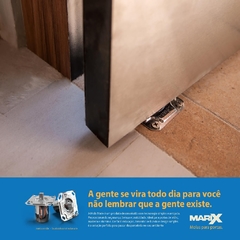 MOLA PARA PORTA DE MADEIRA C/ TAMPA PLUS INOX - MARIX na internet