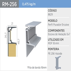 PERFIL RM-256 TOUCH RISCHI INOX MATE ESCURO 3MT - MDF18 - ROMETAL - comprar online