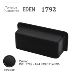 PUXADOR 1792 EDEN PRETO FOSCO - EPXPRF 96MM - TORRALBA - Thayuan