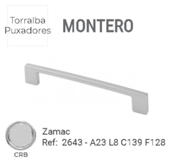 PUXADOR 2643 MONTERO CROMO - CRB 128MM - TORRALBA - comprar online