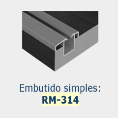 PERFIL RM-314 EMBUTIDO SIMPLES SUPRA NATURAL 3MT - ROMETAL - comprar online