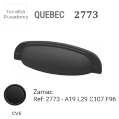 PUXADOR 2773 QUEBEC PRETO EBANO - PREBA 96MM - TORRALBA - comprar online