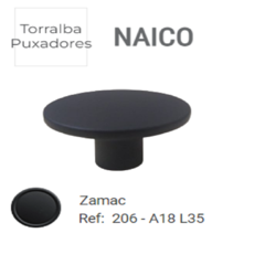 PUXADOR 206 NAICO PRETO FOSCO - EPXPRF PONTO - TORRALBA - comprar online