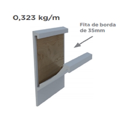 PERFIL RM-214 PUXADOR "Y" SUPRA NATURAL 3MT P/ MDF 18 - ROMETAL