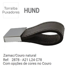 PUXADOR 2878 HUND CROMO - CRB / COURO PRETO LISO CONJUNTO - TORRALBA - comprar online