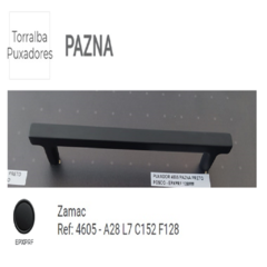 PUXADOR 4605 PAZNA PRETO FOSCO - EPXPRF 128MM - TORRALBA - comprar online