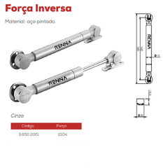 PISTAO FORÇA INVERSA CINZA 100N - RENNA - comprar online