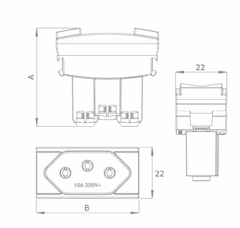 TOMADA IRIEL MODULO 2P+T 10A 250V BRANCO BRV 573421 - SOPRANO - comprar online