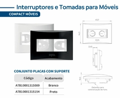 MODULO INTERRUPTOR IRIEL SIMPLES 10AX 250V BRANCO BRV 573001- SOPRANO - comprar online