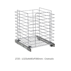 TULHA DESLIZANTE SEM BLINDAGEM L325 X A445 X P380 MM CROMADO - SCHMITT