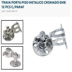 BATENTE DE PORTA PISO METÁLICO CROMADO - SOPRANO - comprar online