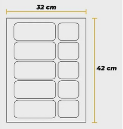 PORTA NOTAS 10 BRANCO CAV. 32 X 42 cm MOEDA FRENTE - AGL FORMING - comprar online