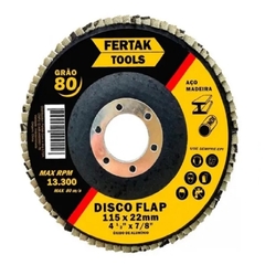 DISCO FLAP 4.1/2 G80 115MM CONICO PC - FERTAK