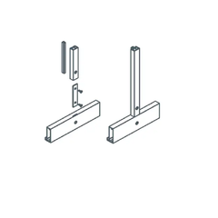 PERFIL RM-132 TRAVESSA OCULTA - SUPRA CHAMPAGNE CLARO P/ VIDRO 3MT - ROMETAL