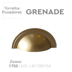 PUXADOR 1753 GRENADE DOURADO - PDOUR - TORRALBA - comprar online