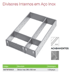 DIVISOR DE TALHEIRO INOX 20 DIVISOES 290X500MM - FGVTN - comprar online