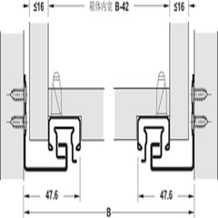 CORREDIÇA OCULTA ET SLOW 30KG 400MM AÇO ZIN 433.03.184 - HAFELE na internet