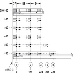 CORREDIÇA OCULTA ET SLOW 30KG 450MM AÇO ZIN 433.03.185 - HAFELE - Thayuan