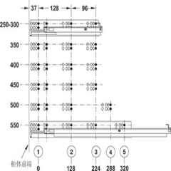 CORREDIÇA OCULTA ET SLOW 30KG 500MM AÇO ZIN 433.03.186 - HAFELE - Thayuan