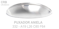 PUXADOR 332 ANIELA CROMO CRB 64MM - TORRALBA