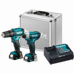 COMBO: FURADEIRA HP333D PARAFUSAD. D110D MAL. CARREG. BIT CLX228SAX - MAKITA