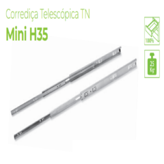 CORREDIÇA TELESCOPICA TT44 450MM ZINCO ACETINADO ONE-TOUCH - FGVTN na internet