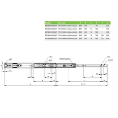 CORREDIÇA TELESCOPICA TT44 450MM ZINCO ACETINADO SLOW - FGVTN na internet