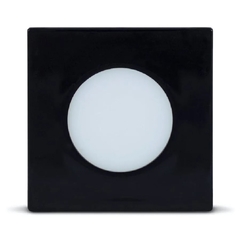 LUMINARIA LED POINT QUADRADA 1,5W 110/220V LUZ FRIA 6000K PRETO - LEDLINE