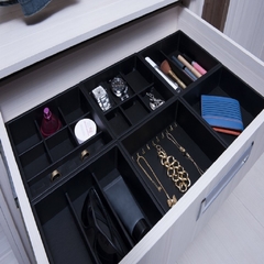 ORGANIZADOR P/CORRENTES 202X55X186 MM COURO ECO. PRETO REF 6107 MASUTTI - comprar online