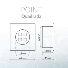 LUMINARIA LED POINT QUADRADA 1,5W 110/220V LUZ FRIA 6000K CROMADO - LEDLINE na internet