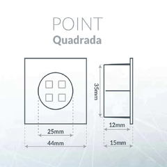 LUMINÁRIA LED POINT QUADRADA 1,5W 110/220V LUZ FRIA 6000K ALUMÍNIO - LEDLINE na internet