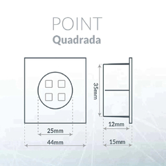 LUMINÁRIA LED POINT QUADRADA 1,5W 110/220V LUZ QUENTE 3000K ACRÍLICA - LEDLINE na internet