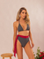 Calcinha Ivy Bicolor com amarração lateral - RR.SWIMWEAR